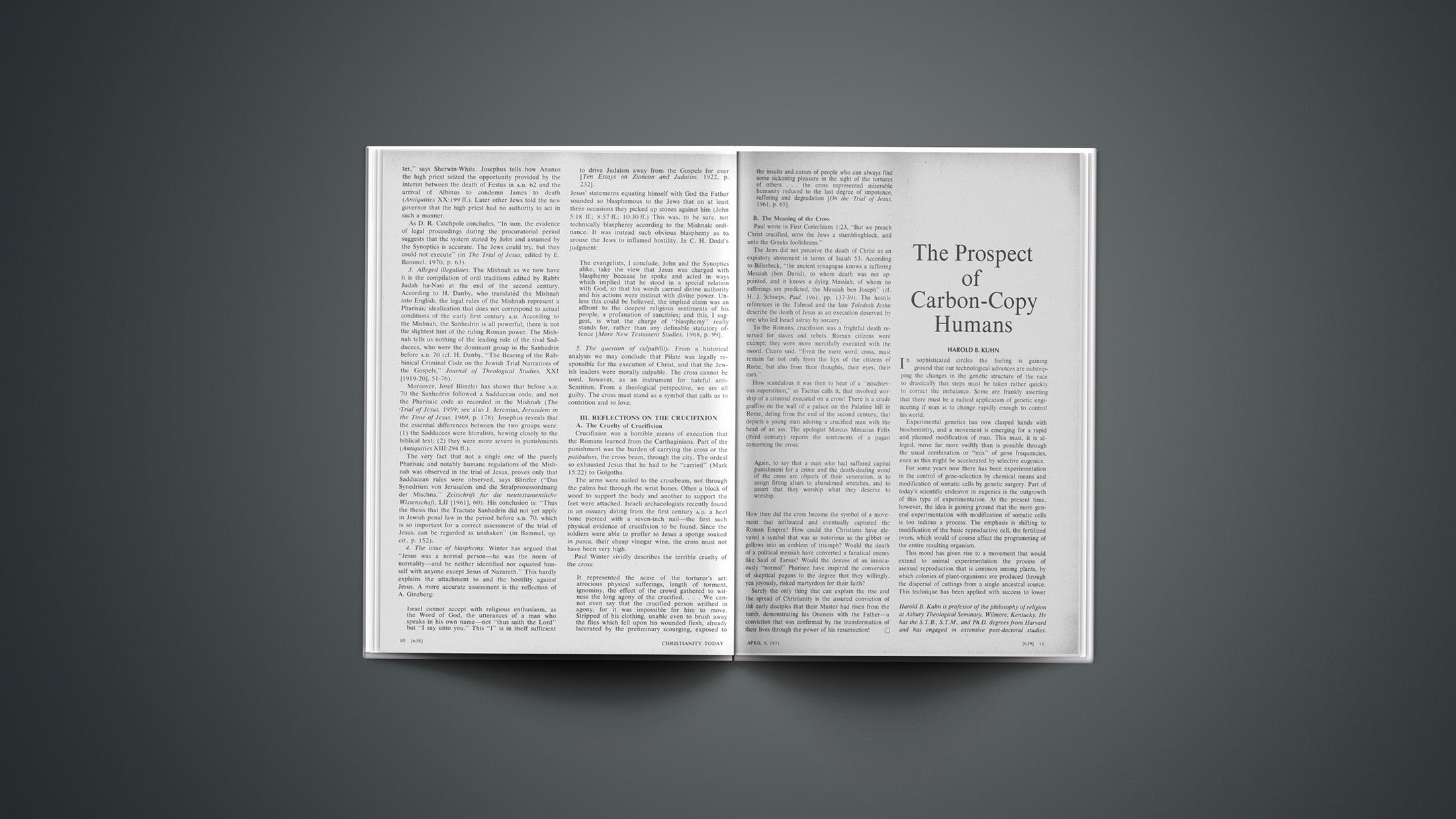 The Prospect of Carbon-Copy Humans | Christianity Today