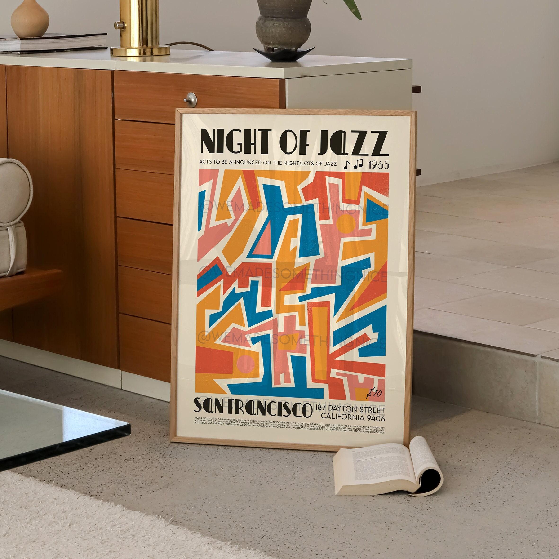 San Francisco Jazz Poster, Music Print, Music Poster, Kitchen Art ...